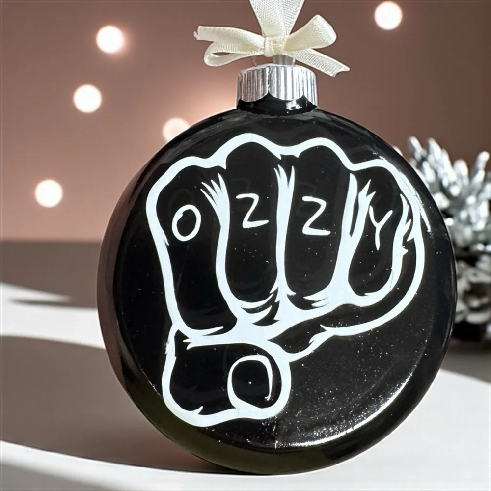 Celebrate a Legend: Hand-Painted Ozzy Christmas Ornaments! 🎶 Custom Made